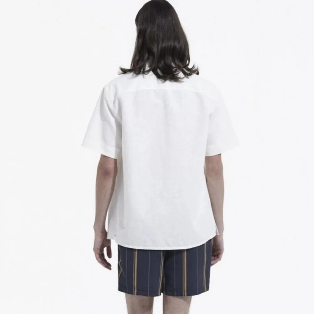 The Kooples Navy Blue & Gold Swim Trunks W/ Stripes & Zip-Up Pockets